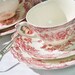Crown Ducal Bristol Pink Tea Trio, Cup/Saucer/Plate, England c. 1930's