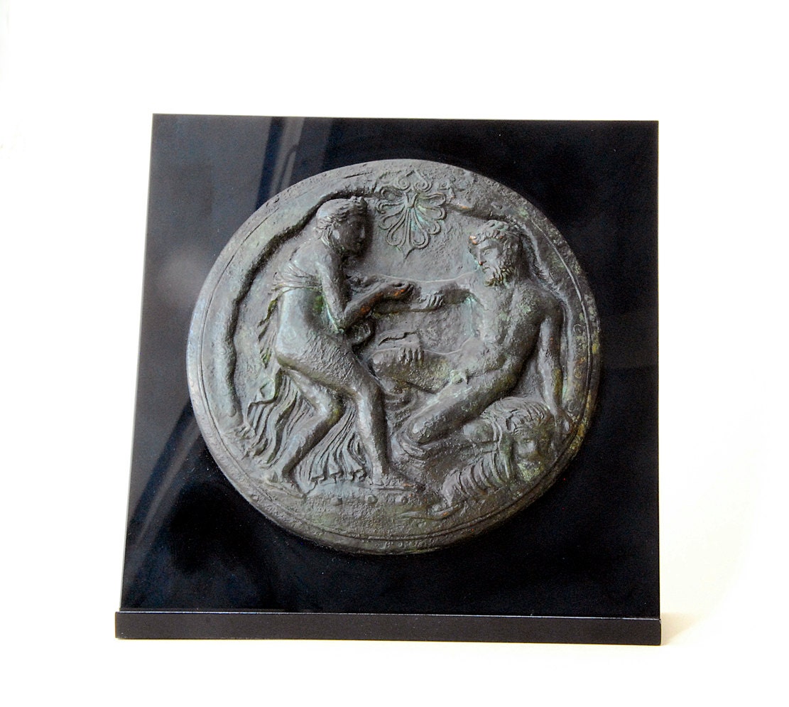 Representation of Hercules and a Nymph in Copper