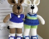 Hand Knit Bunny Rabbit Stuffed Animal Child Toy Knit Toy Plush Bunny Kids Toy Children Summer Small Toy Plush Doll Knitted Stuffed Rabbit
