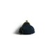 Coin Purse / Keychain Knitted in Navy Blue Cotton Yarn
