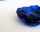 Hair Clip Royal Blue Brooch Fascinator Pin Bridal, Winter Wedding Accessory