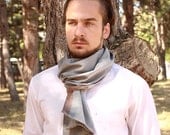 Extra long scarf - Gray brown scarf for men - gifts for husband