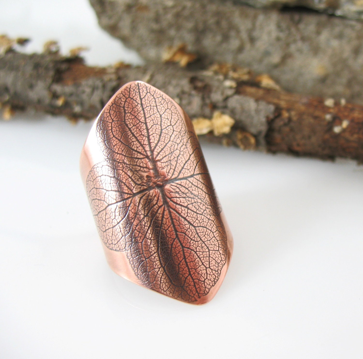 Hydrangea Ring, Handmade Copper Ring