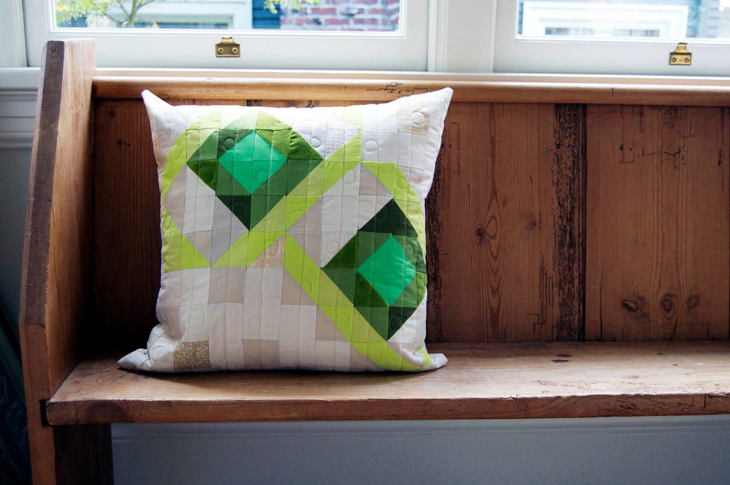 Emerald Blocks Pillow