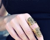 Armor Ring Cambria Gothic Flourish Filigree Double Ring One Ring