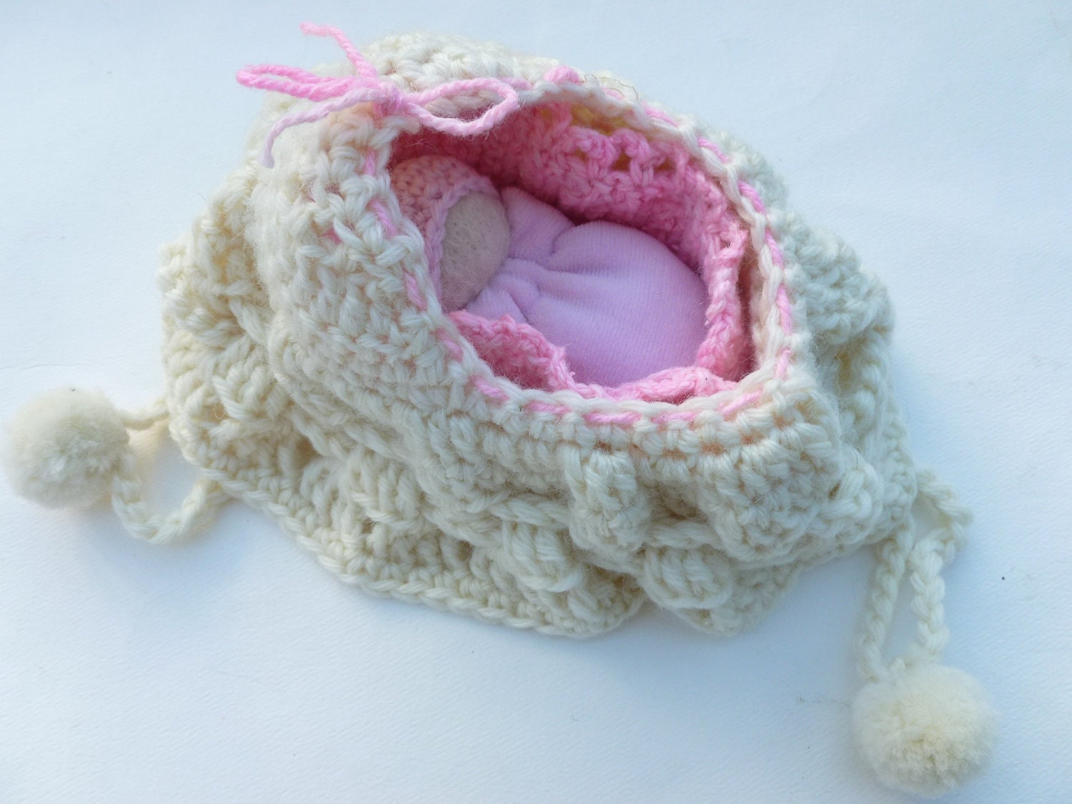 Waldorf Doll Cradle Purse Set
