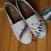 Limited Edition Custom TOMS Shoes - Dream Catcher and Feather on Natural