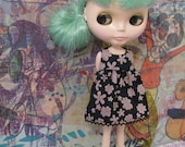 blythe dress -- dollyflower (black)