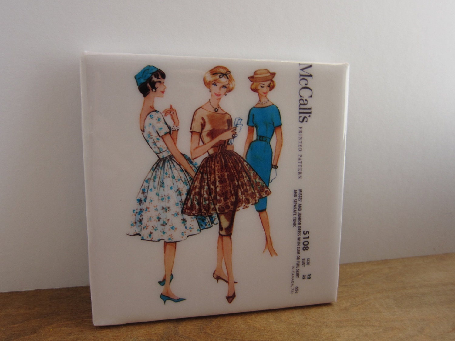 McCalls Susan Vintage Sewing Pattern Coaster