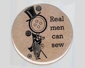 Real Men Can Sew Key Chain / Bottle Opener