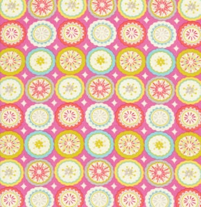 1/2 Yard Lalit in Pink / Kumari Garden by Dena Designs -Quilt Apparel Fabric