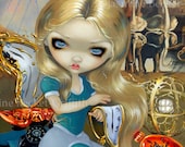 Alice in a Dali Dream surreal wonderland fairy art print by Jasmine Becket-Griffith12x16 BIG
