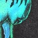 Print Jellyfish Blue 24x32 -Giclee Pointillism -