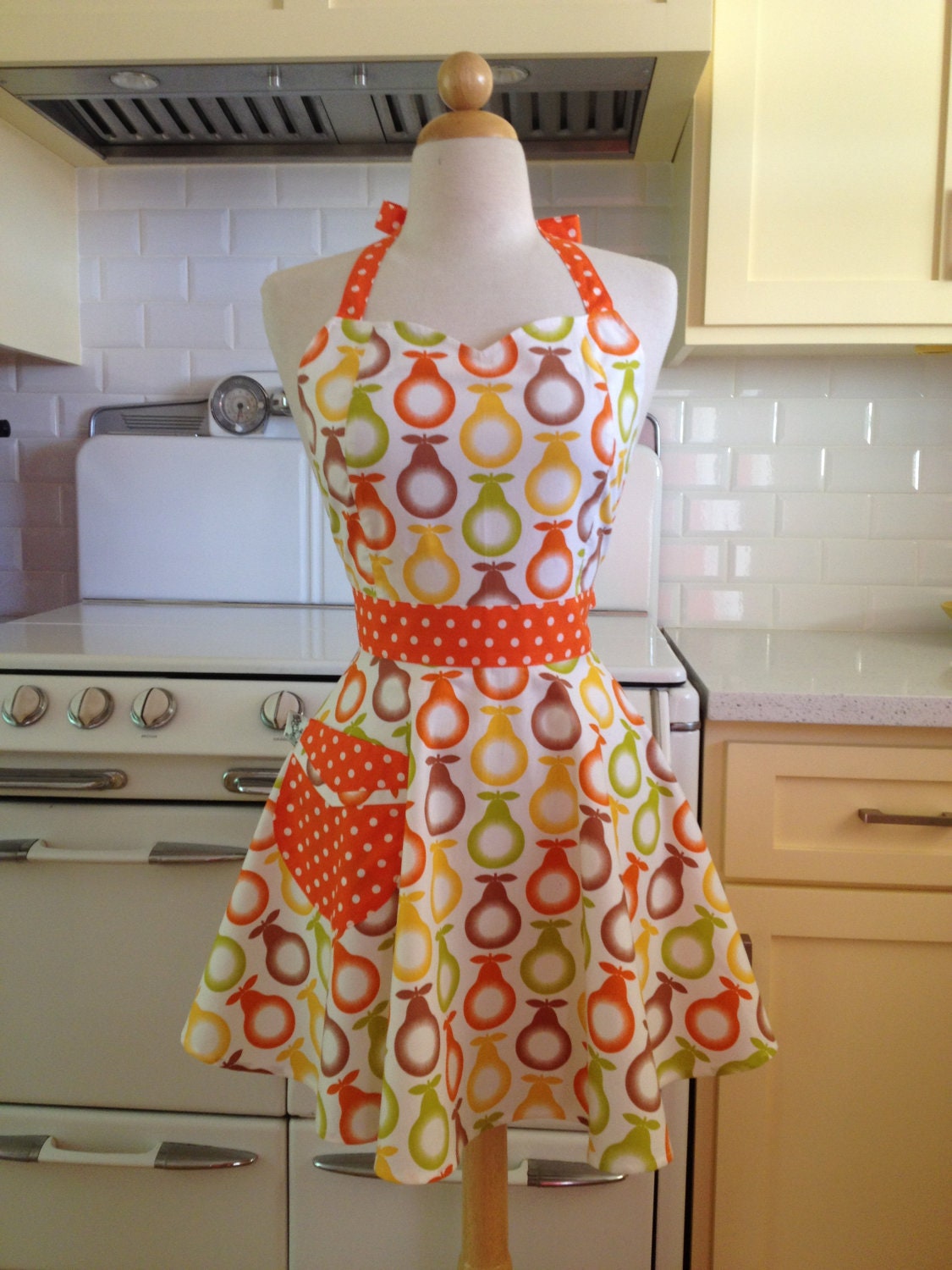 Apron Retro Pears BELLA