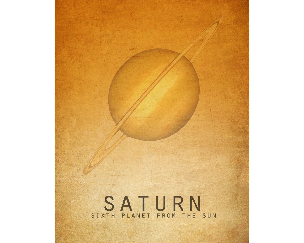 11x14 Saturn Astronomy Print Solar System Space Art Planet Universe Milky Way Galaxy Stars Moon Astrophysics Geek Chic Nerd Science Posters