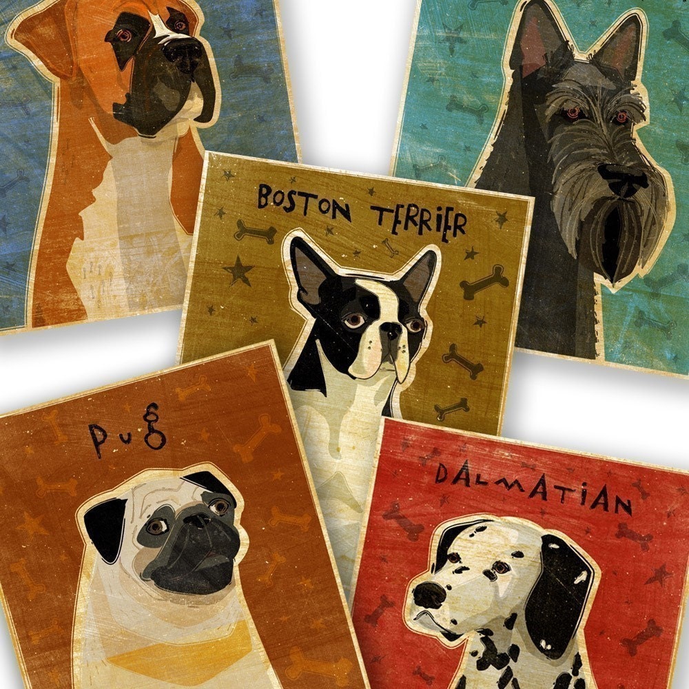 Pick Your Pooch - 12 in x 15 in Whimsical Dog Art Print - Dog Wall Decor - Dog Wall Art - Dog Print - Fathers Day Gift - Gift