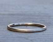 Petite Recycled 14k Yellow Gold Wedding Band or Skinny Stackable Ring, Made to Order