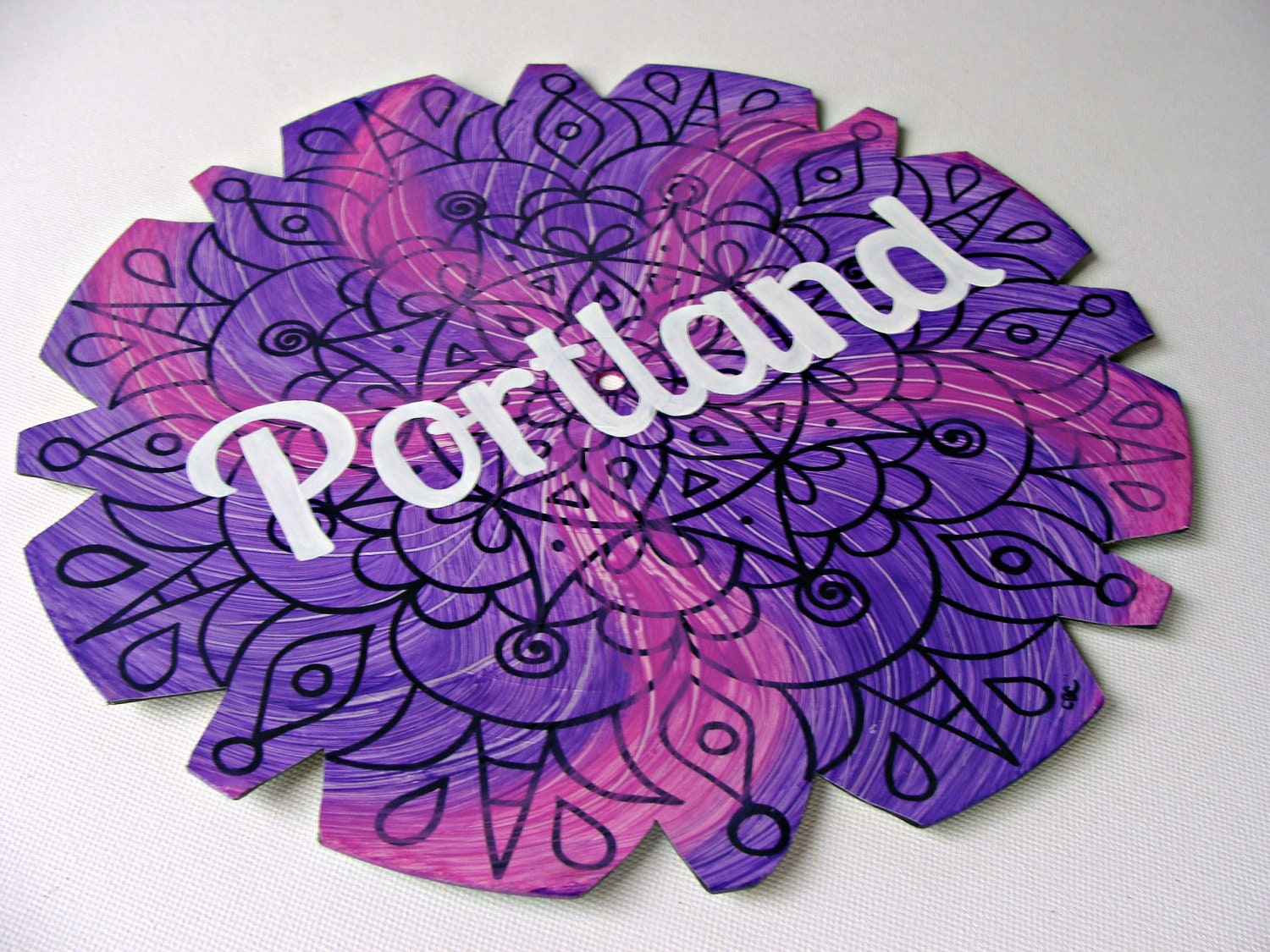 Portland Record No. 13 - Umbrella Man Mandala