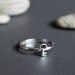 NEW . tiny key . silver . vintage inspired stacking ring . size 7