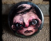 Grumpy Doll Face Pocket Mirror - 2.25 inch