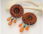 E1239  leather earrings