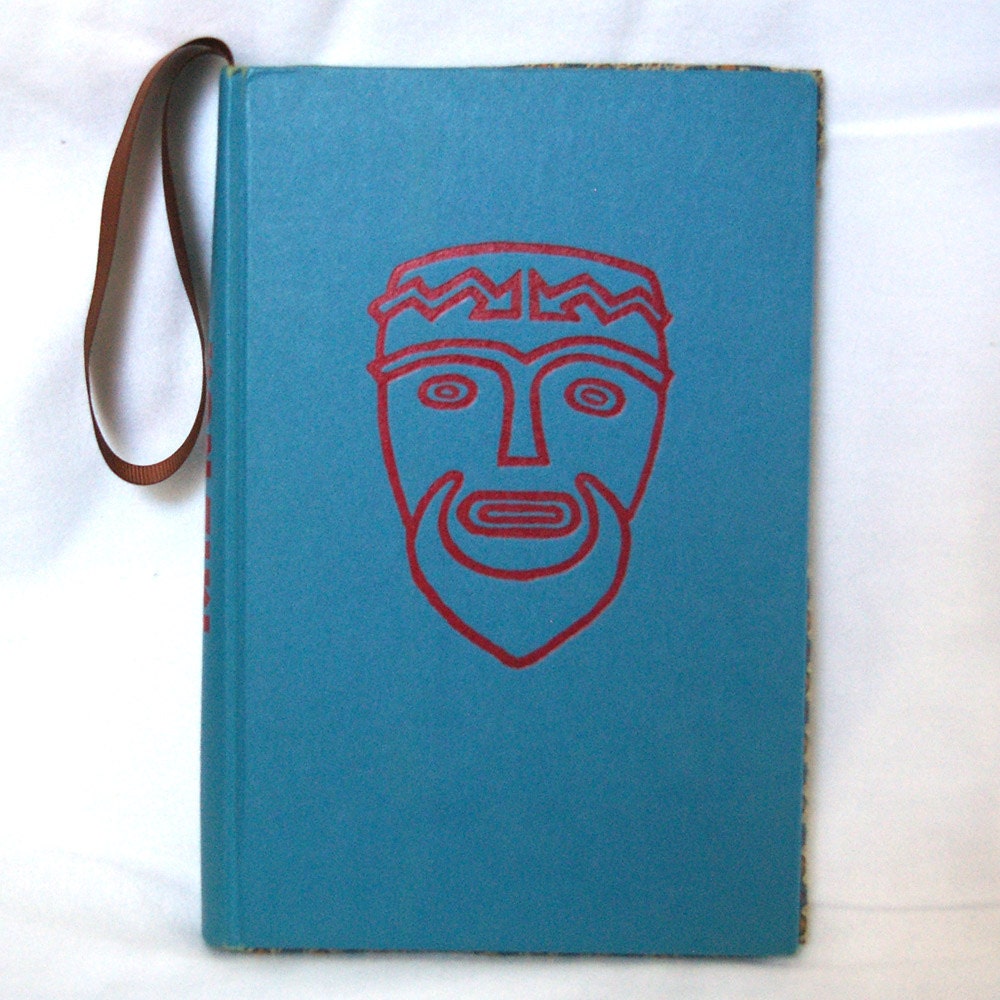 Vintage Book Clutch Purse Kon Tiki