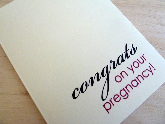 Baby Shower Card - Congrats on Your Pregnancy