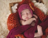 Mini Prop Blanket orange knit newborn photography prop basket filler