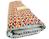 straight knitting needle organizer - red geometric