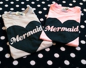 Oversized MERMAID shirt in Pink or Gray size S, M, or L