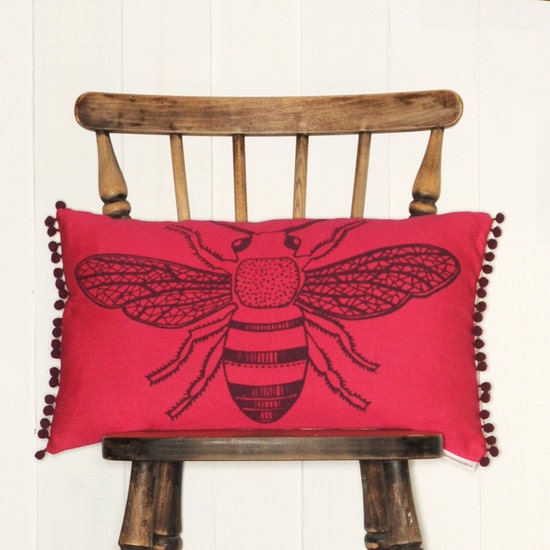 Native Species Cushion - Bee in Pink