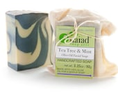 Tea Tree & Mint Olive Oil Facial Soap - Handmade Soap, Detoxifying Soap, All Natural Castile Soap, Vegan Soap