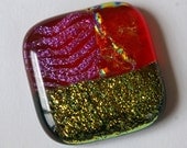 Wild Side Fused Dichroic Glass Cabochon