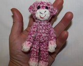 Tiny Sock Monkey - pink with pink bands