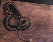Your Dad is a DJ Wooden Box - Red Oak Stain
