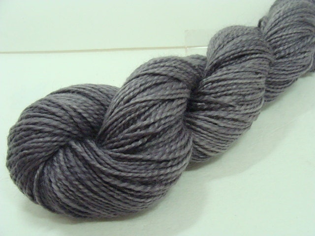 SALE Hand Dyed Mohair Merino Worsted Weight - Smokey Rose Petal Semi Solid Knit with a Classic yarn