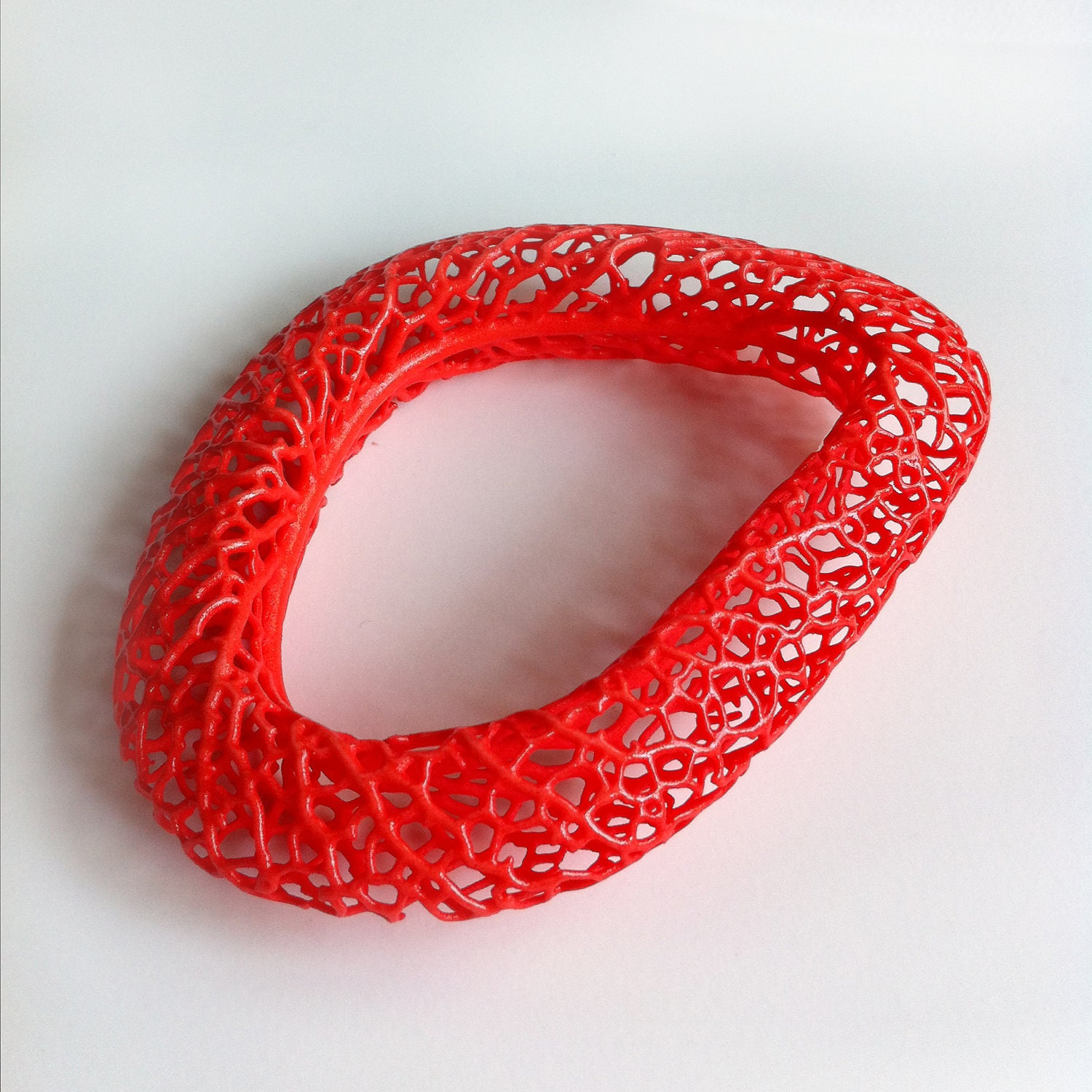 SALE 15% OFF River Bangle - coral red SIZE M nylon bracelet