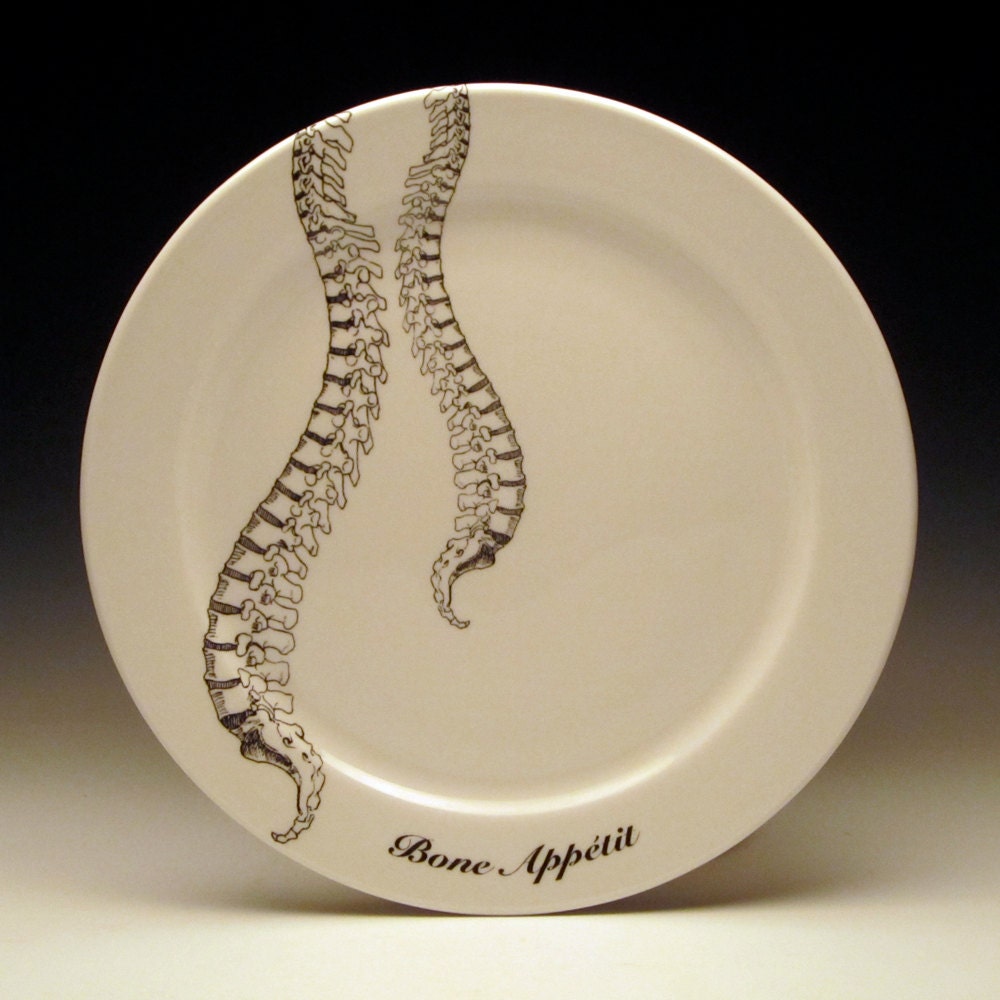 Spinal Cord BONE APPETIT 9 inch dinner plate No. 2 NEW