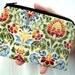 Padded Zipper Pouch NEW Eco Friendly Eclectic Garden Green Little coin purse cell phone Gadget Case