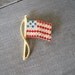 Vintage Flag Brooch Rafaelian USA Rhinestone Pin