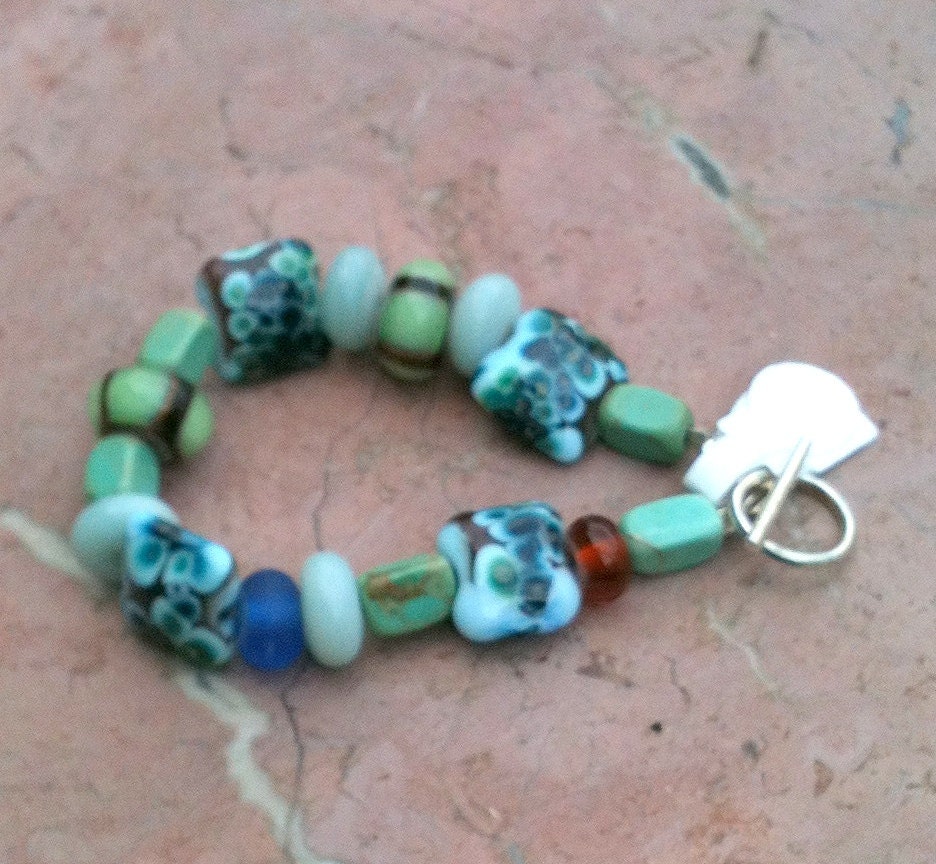 Lampwork and stone bracelet CGGE SRA