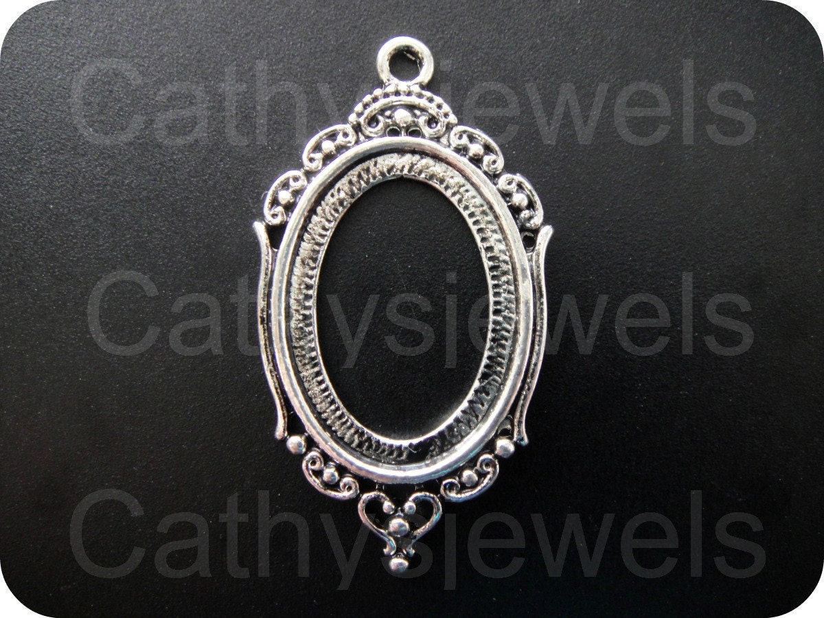 Regency Antique Silver Cameo Settings 10 Pieces