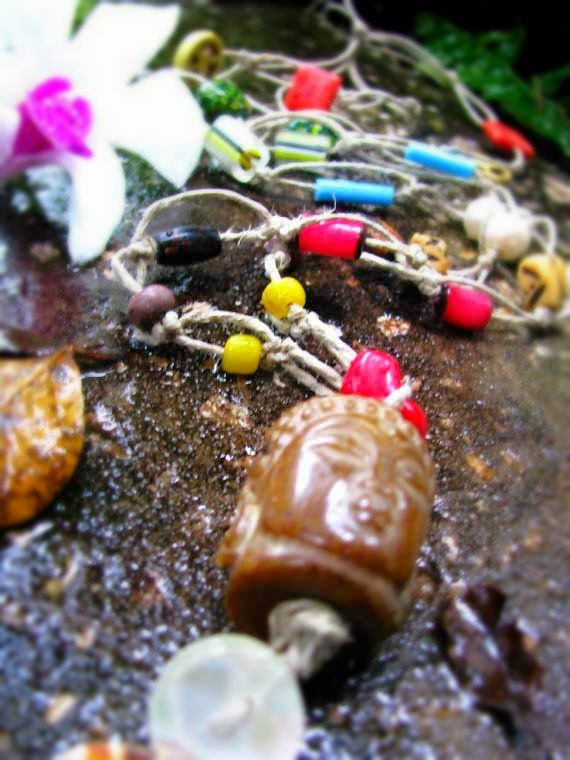 Buddha Beaded Hemp Necklace - Long