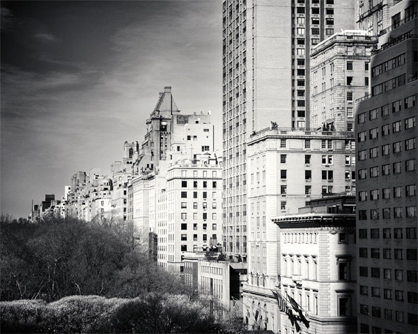 Upper East Side New York Photography, Black and White Wall Art, Home Decor for Men Dudes - Sunset Boulevard