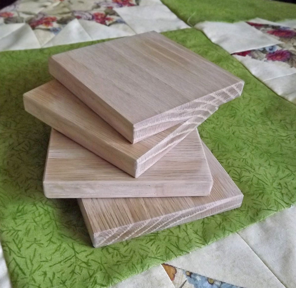 Oak wood coasters. Blank wood coasters. Four wood by pelecypods2