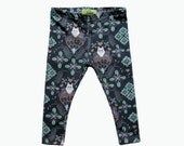 LOVE CATS baby leggings in cotton/spandex jersey