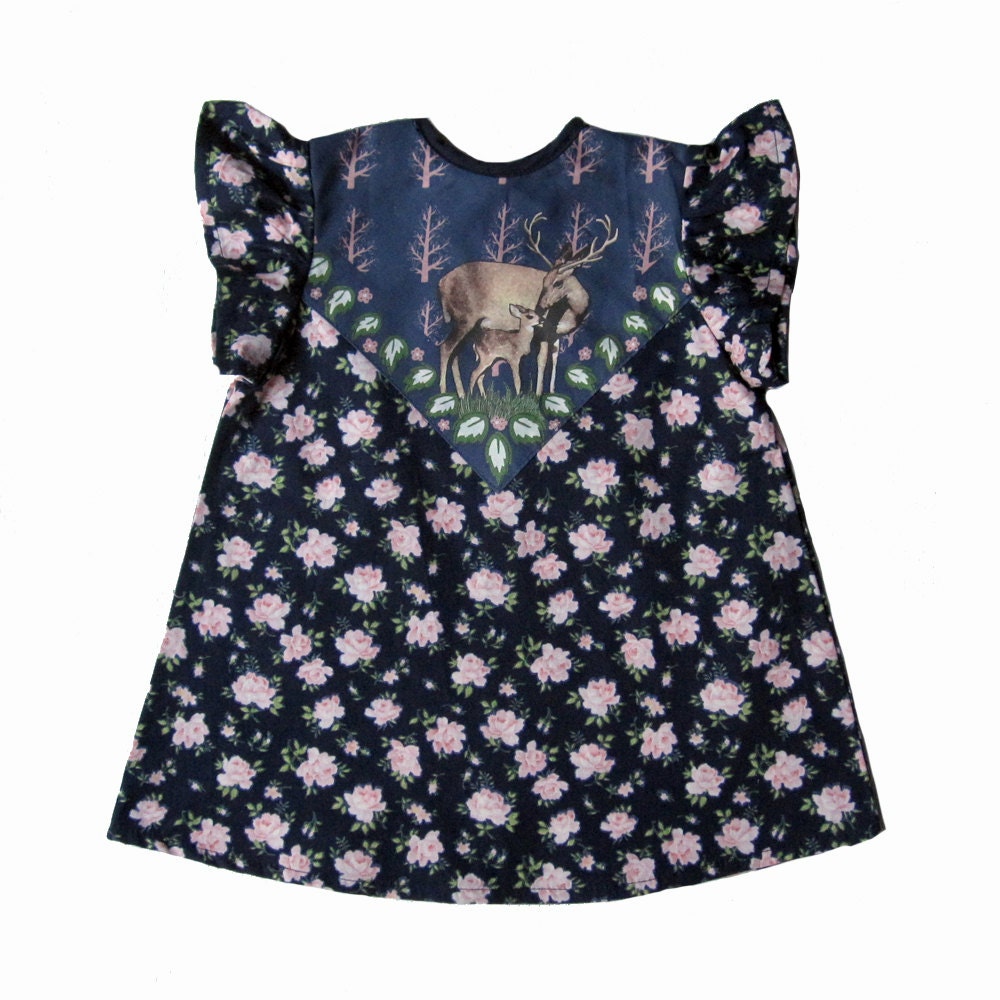 deer print floral baby toddler shirt Ready to Ship with FREE SHIPPING