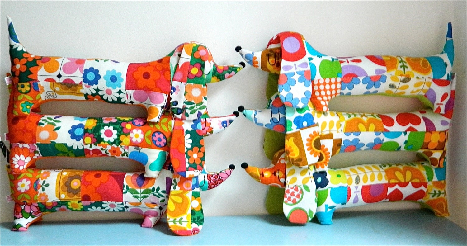 patchwork dachshund by alice apple