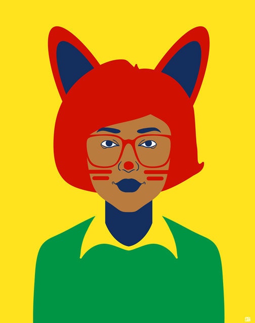 Uniform No. 3- Cosplay May (Minimalist Portrait), 8X10 Art Print