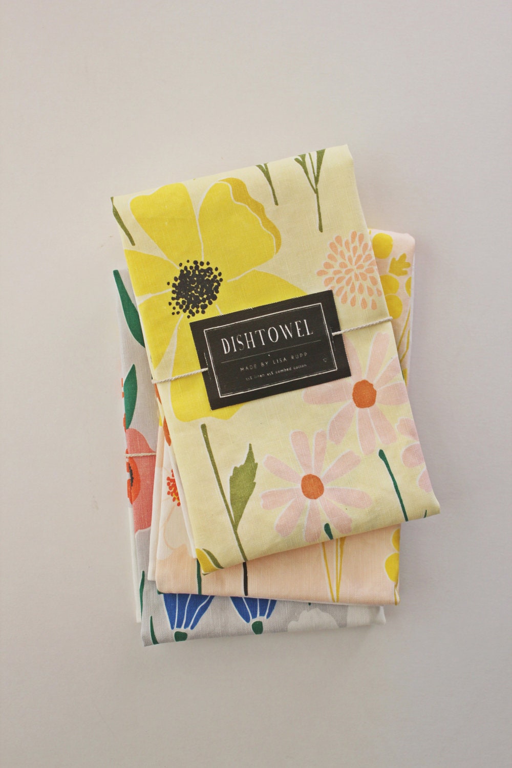 Pink Floral Dishtowel